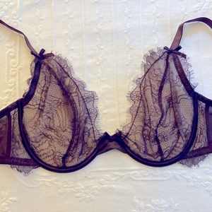 Alvara Plum Lace Bra and Panty